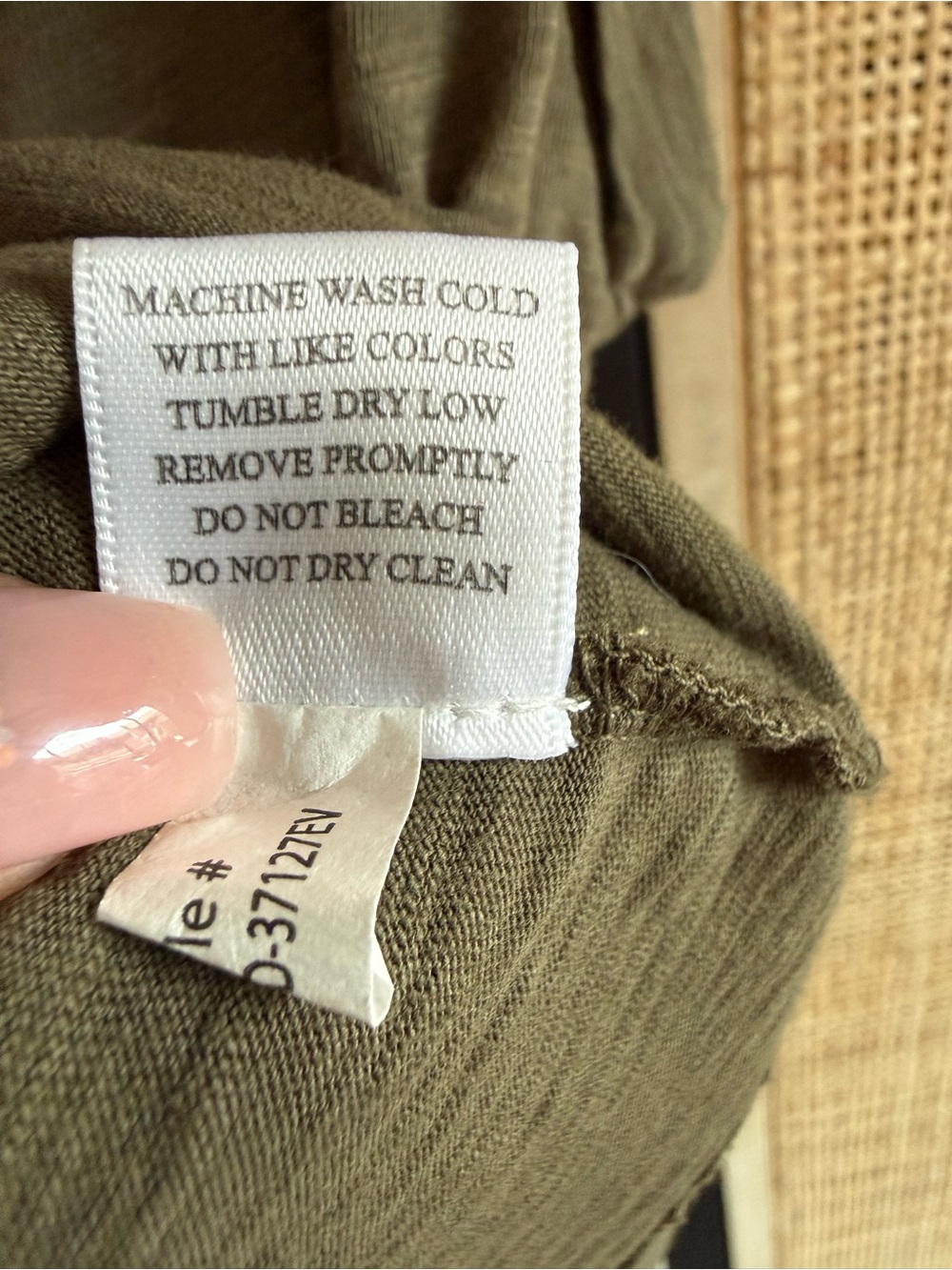 bobi Olive Utility Short-Sleeve V-Neck Tee - Picture 8 of 9